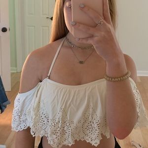 white lace bikini top